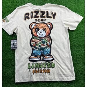 Super Massive Rizzly Bear Tee S Beige Camo Hoodie Limited Edition Graphic Shirt